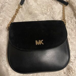 Michael Kors Black Crossbody Bag with Gold Chain